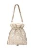 Golden Sequinned Silk Potli Bag