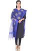 Blue Organza Silk Woven Dupatta