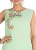 Pastel Green Hand Embroidered Top With Palazzo