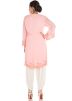 Pastel Pink Embroidered Kurti With Dhoti Pants