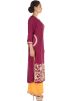 Maroon Hand Embroidered Kurta With Palazzo