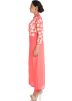 Thread Embroidered Coral Peach Kurta Set