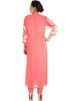 Thread Embroidered Coral Peach Kurta Set