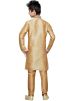 Readymade Beige Art Silk Kids Kurta Pajama