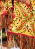 Yellow Cotton Embroidered Tasseled Stole