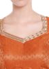 Orange Readymade Woven Art Silk Blouse