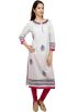 White Cotton Readymade Long Kurta