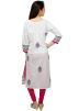 White Cotton Readymade Long Kurta