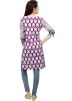 Purple and White Cotton Readymade Kurti