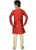 Readymade Red Art Silk Kids Kurta Pajama