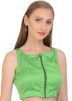 Green Dupion Silk Readymade Blouse