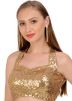 Indian Golden Sequins Embellished Saree With Blouse