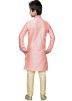 Readymade Pink Art Silk Kids Kurta Pajama