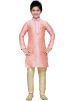 Readymade Pink Art Silk Kids Kurta Pajama