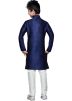 Readymade Dark Blue Art Silk Kids Kurta Pajama