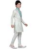 Readymade White Art Silk Kids Kurta Pajama