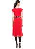 Red Readymade Georgette Tunic