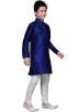 Readymade Blue Art Silk Kids Kurta Pajama