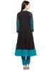 Black Readymade Faux Georgette Tiered Tunic