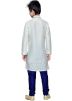 Readymade White Art Silk Kids Kurta Pajama