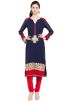 Readymade Dark Blue Faux Georgette Kurta