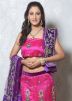 Pink Net Lehenga Choli With Dupatta