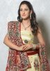 Cream Net Lehenga Choli With Dupatta