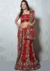 Maroon Net Lehenga Choli With Dupatta