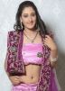 Pink Net Lehenga Choli With Dupatta