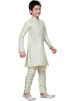 Readymade Cream Art Silk Kids Kurta Pajama