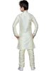 Readymade Cream Art Silk Kids Kurta Pajama