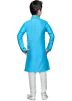 Readymade Turquoise Art Silk Kids Kurta Pajama