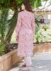 Light Pink Block Print Straight Cut Kurta Set 