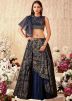 Navy Blue Choli With Readymade Lehenga