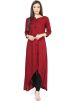 Readymade Maroon Asymmetric Long Kurta Set