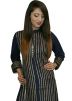 Navy Blue Straight Cut Long Kurta Palazzo Set