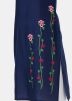 Navy Blue Embroidered Long Kurta Palazzo Set