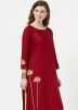 Maroon Straight Cut Kurta Palazzo Set 