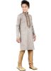 Readymade Grey Art Silk Cotton Kids Kurta Pajama