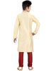 Readymade Gold Art Silk Kids Kurta Pajama