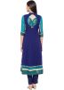 Readymade Flared Long Kurta Pant Set In Blue