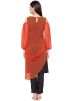 Orange and Black Twin Layered Kurta Pant Set