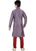 Readymade Purple Art Silk Kids Kurta Pajama