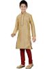 Readymade Golden Art Silk Kids Kurta Pajama