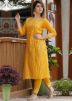 Readymade Yellow Gota Patti Embellished Kurta Pant Set