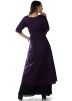 Purple and Black Embroidered Twin Layered Gown