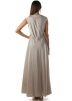 Grey Readymade Overlaped Embroidered Gown