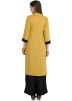 Readymade Slit Style Yellow Kurta With Palazzo