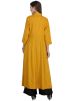 Yellow Flared Readymade Long Kurta Palazzo Set