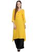 Readymade Yellow Asymmetrical Kurta With Palazzo